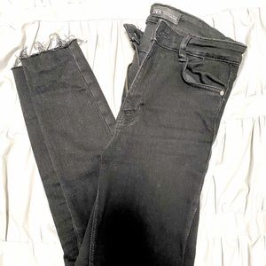 Zara Hi Rise Black Skinny Jeans